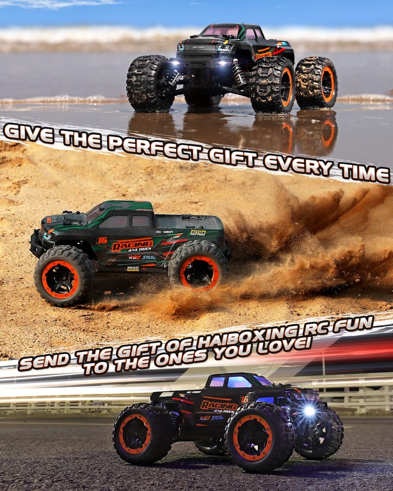 HAIBOXING Remote Control Car 16889, 1:16 Scale 2.4Ghz RC Cars 4x4 Off Road Trucks, Waterproof RTR RC Monster Truck 36KM/H, Toys for Kids and Adults with 2 Batteries 35+ mins Play - Image 2